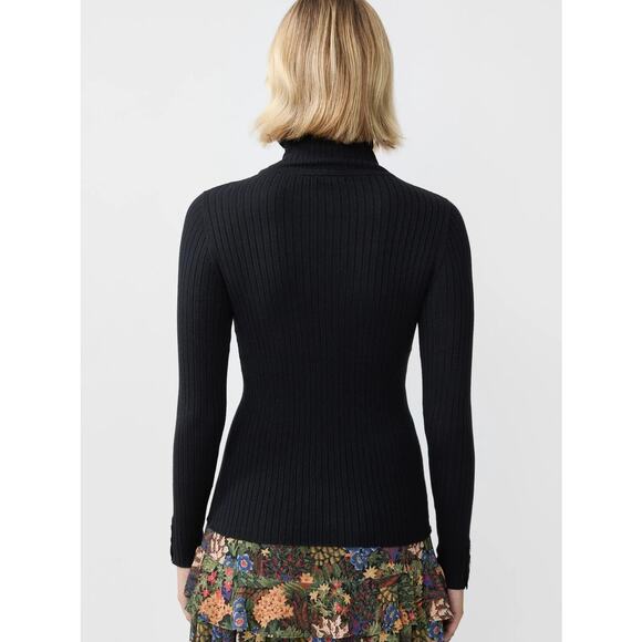 J. McLaughlin Arlette Black Ribbed Turtleneck Top    Size: M - Picture 3 of 7